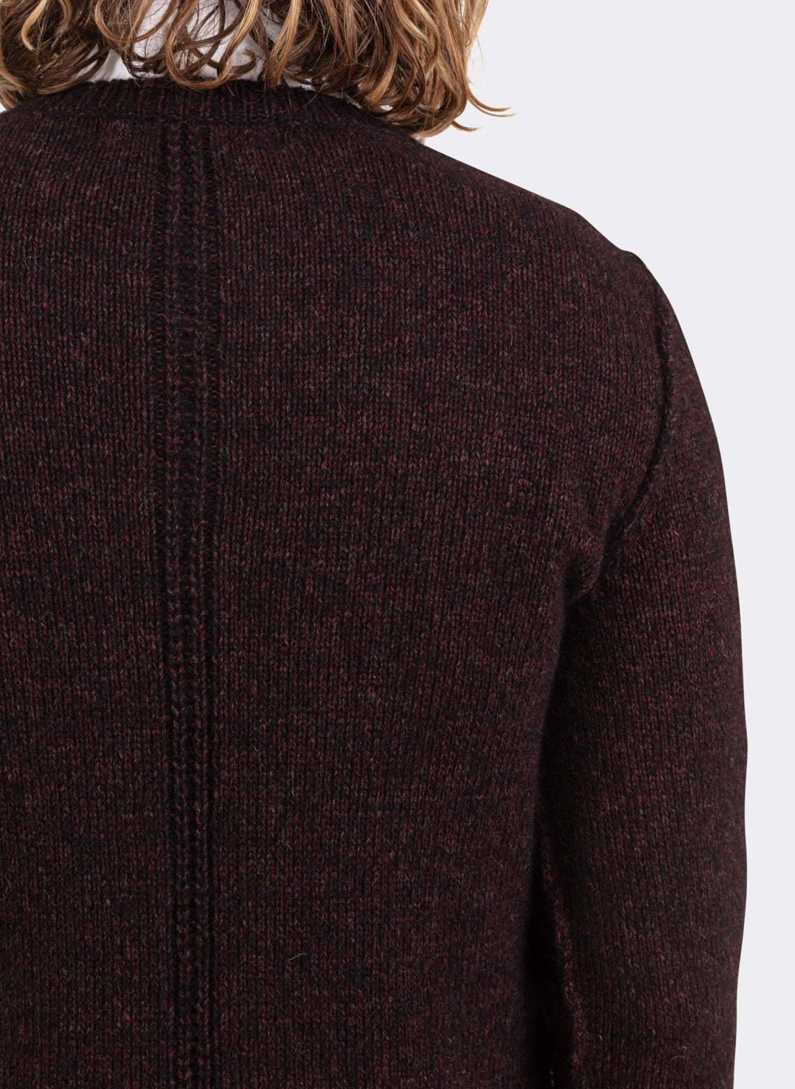 Burgundy Wool and Alpaca Vanized Sweater