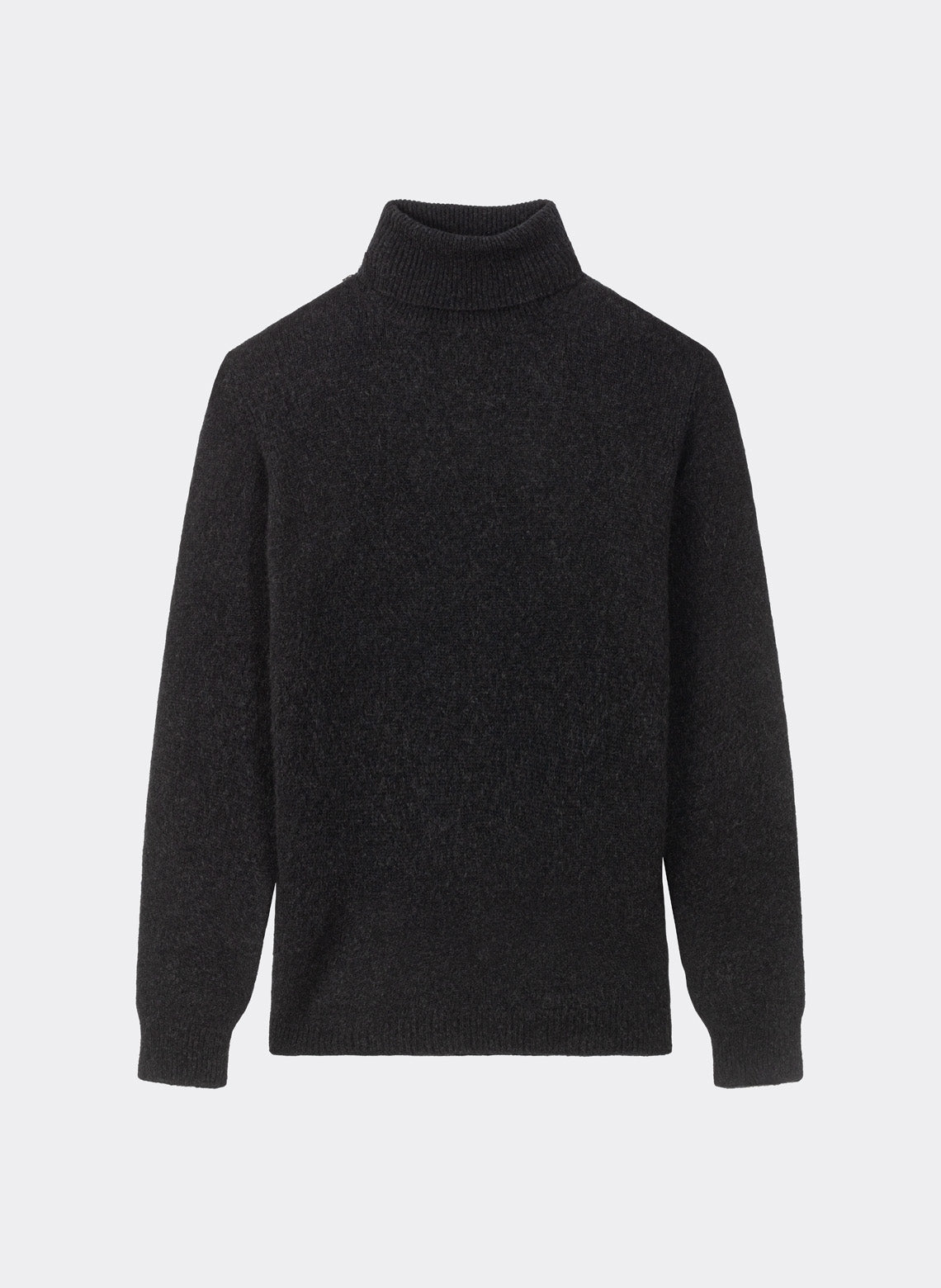 Pull Col Roule Baby Camel en Noir