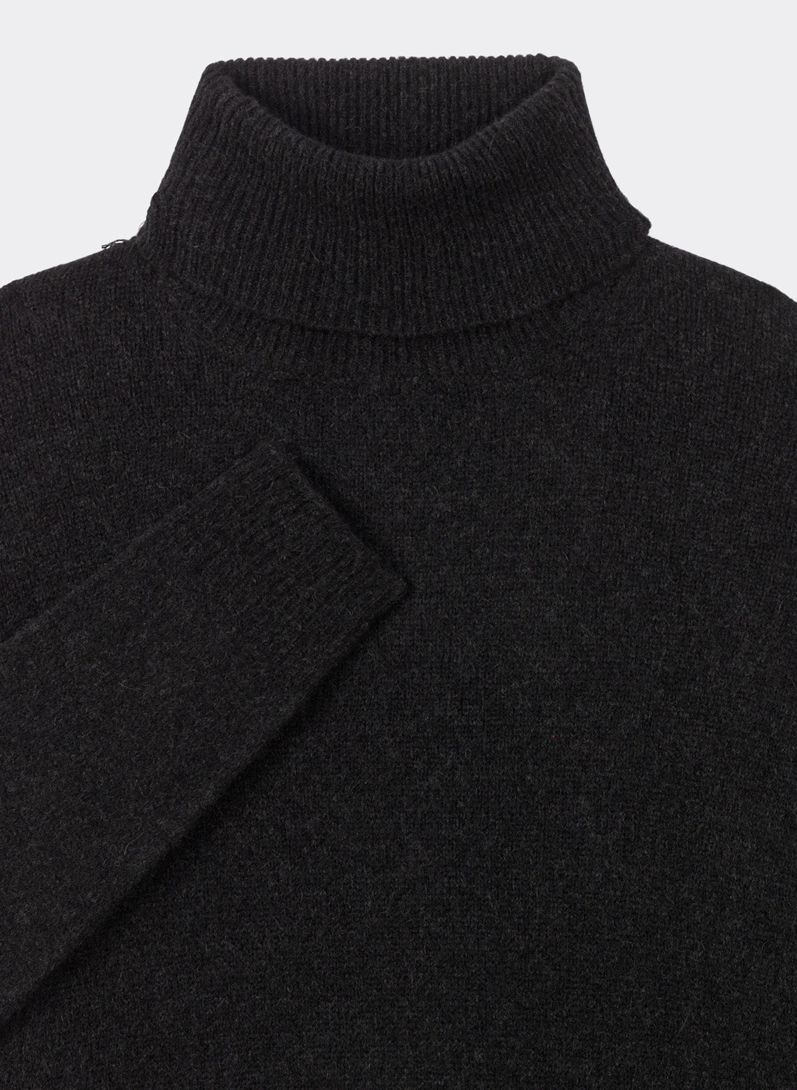 Pull Col Roule Baby Camel en Noir