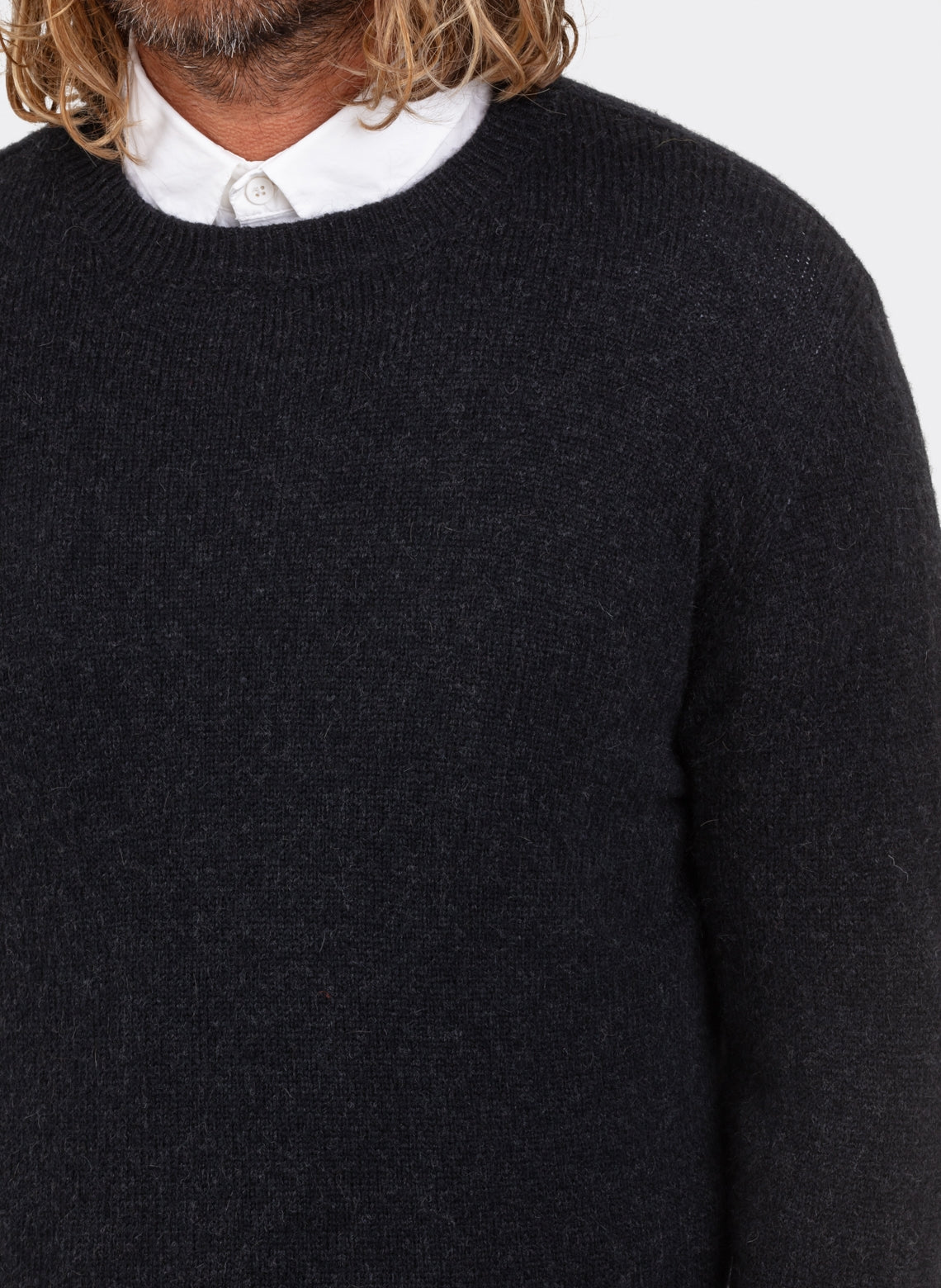 Wool And Baby Camel Sweater in Black