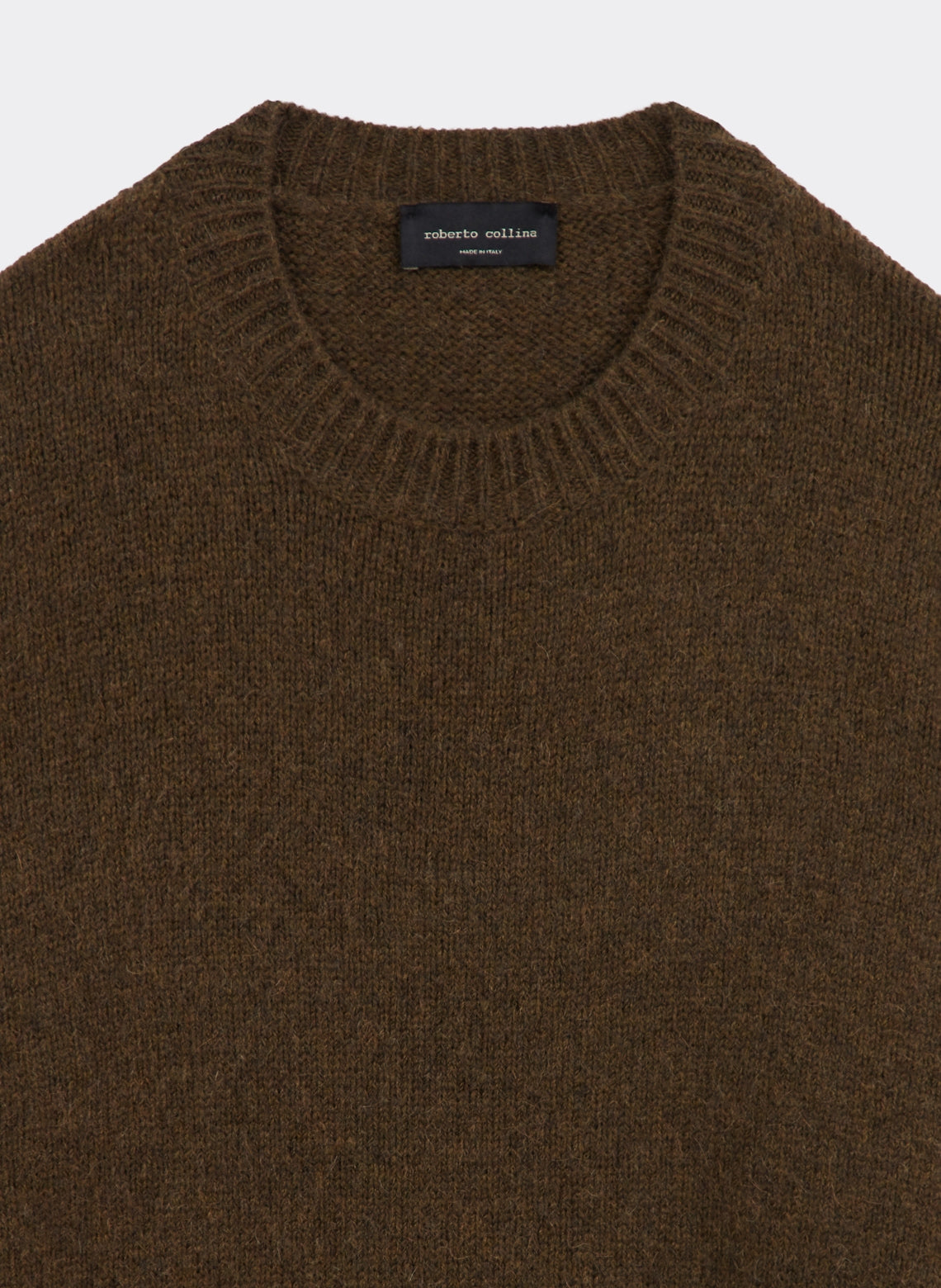 Wool And Baby Camel Sweater in Olive