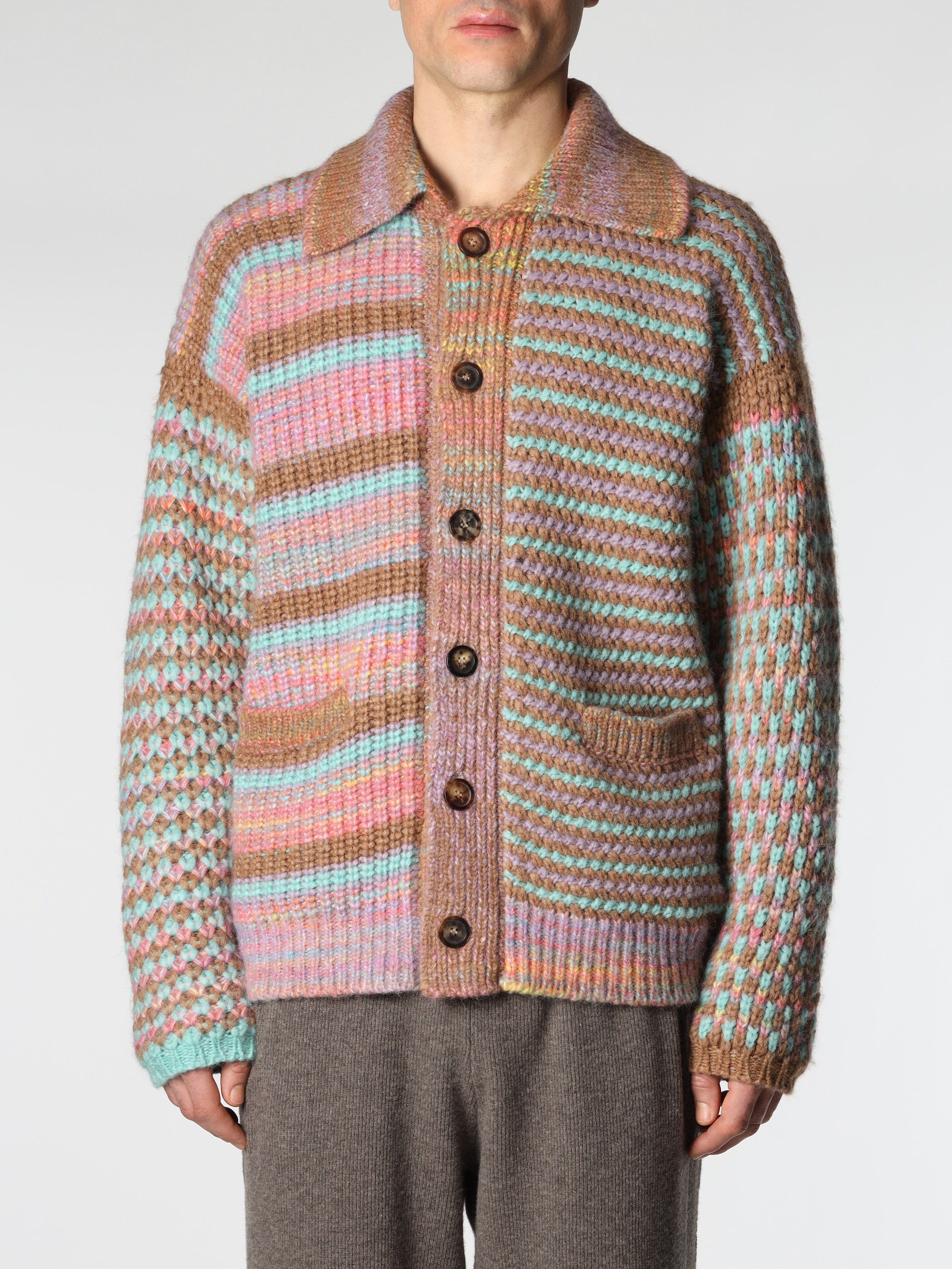 Chemise oversize en laine et alpaga