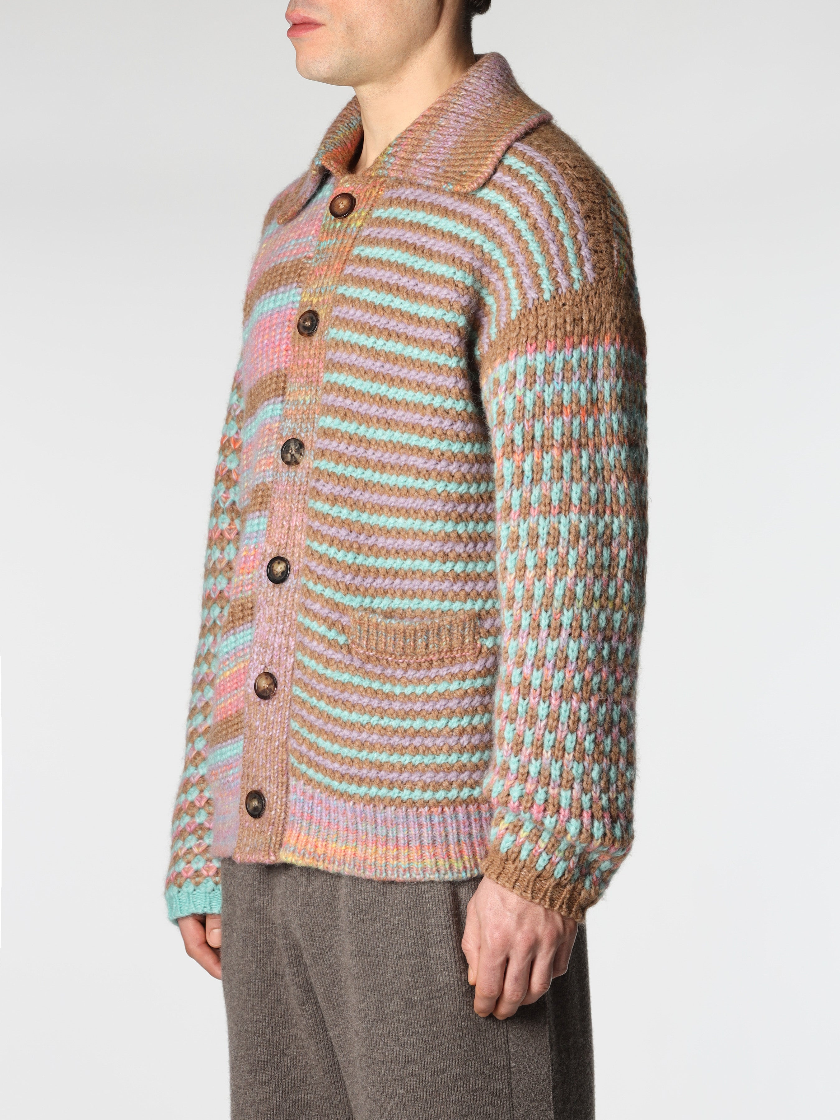 Chemise oversize en laine et alpaga