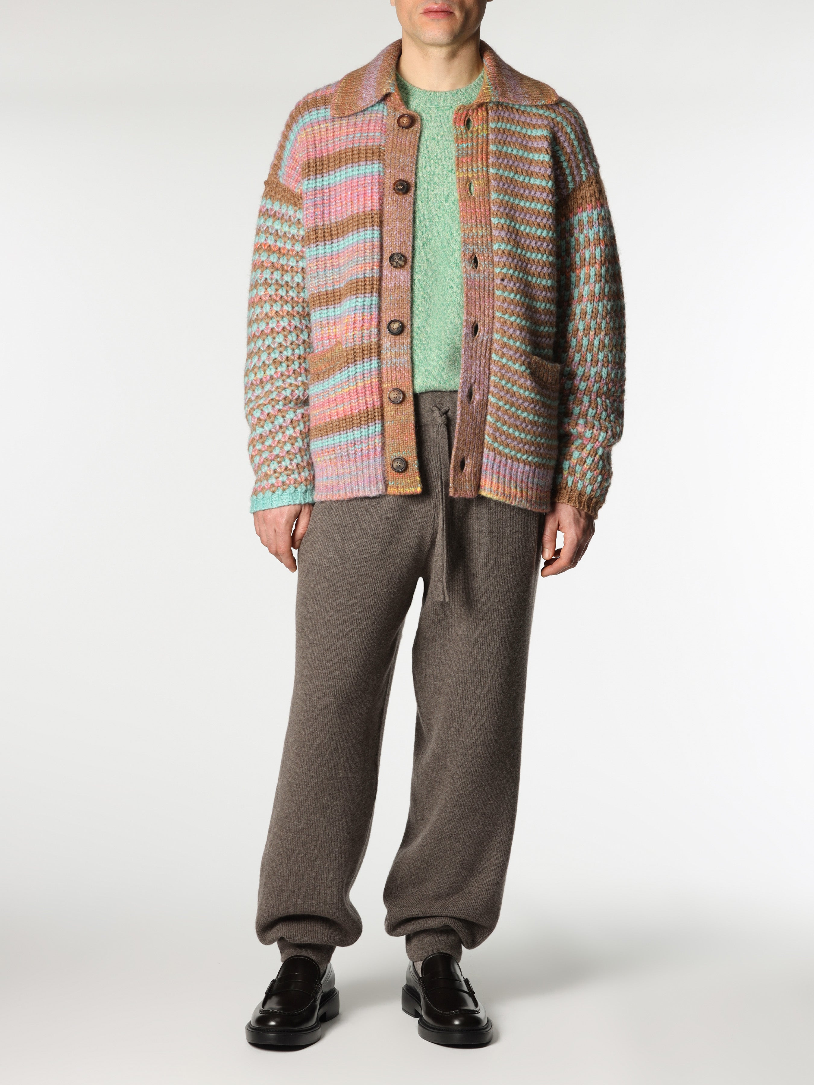 Chemise oversize en laine et alpaga