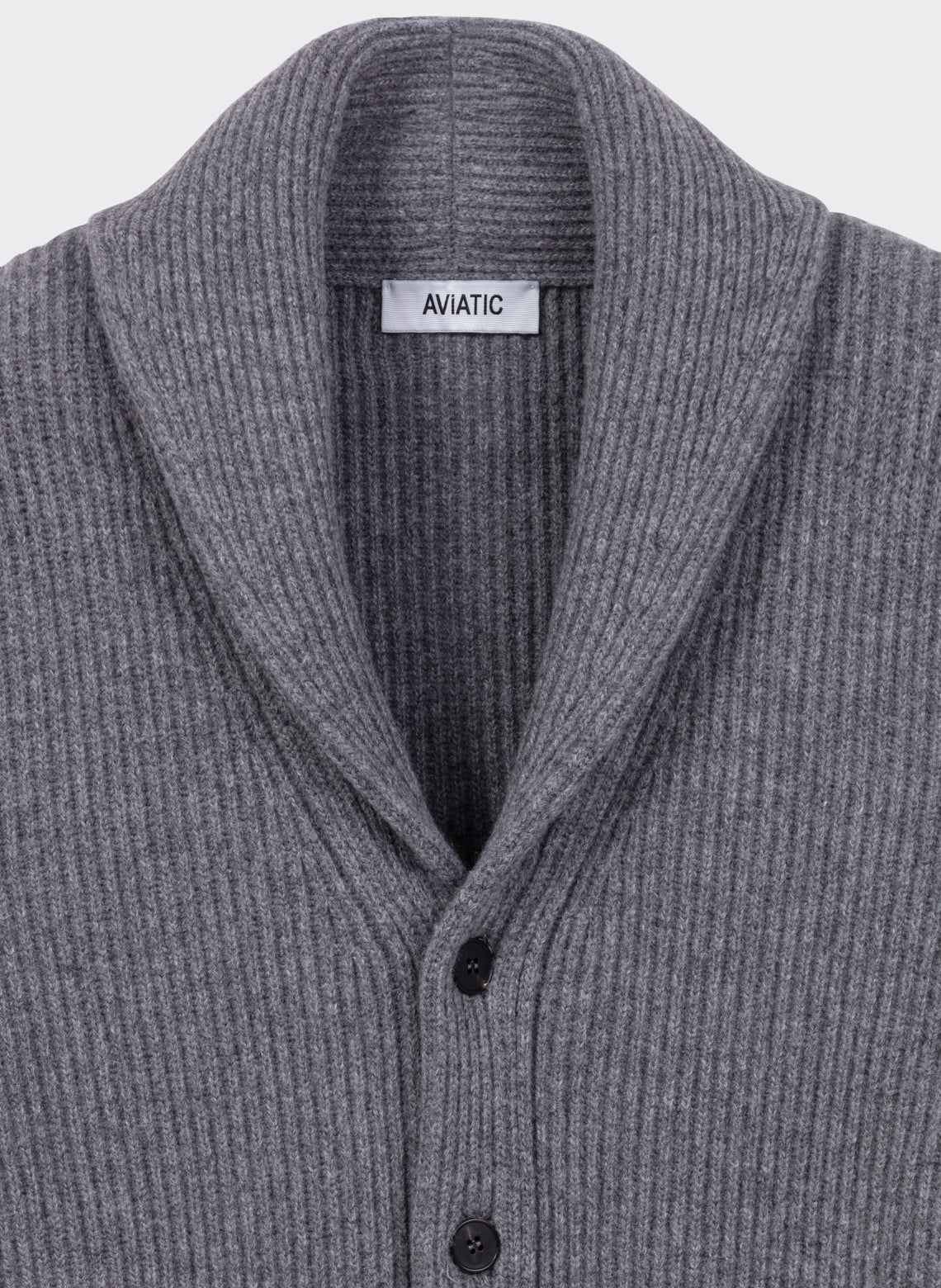 Cardigan Col Châle en Laine et Cachemire Anthracite