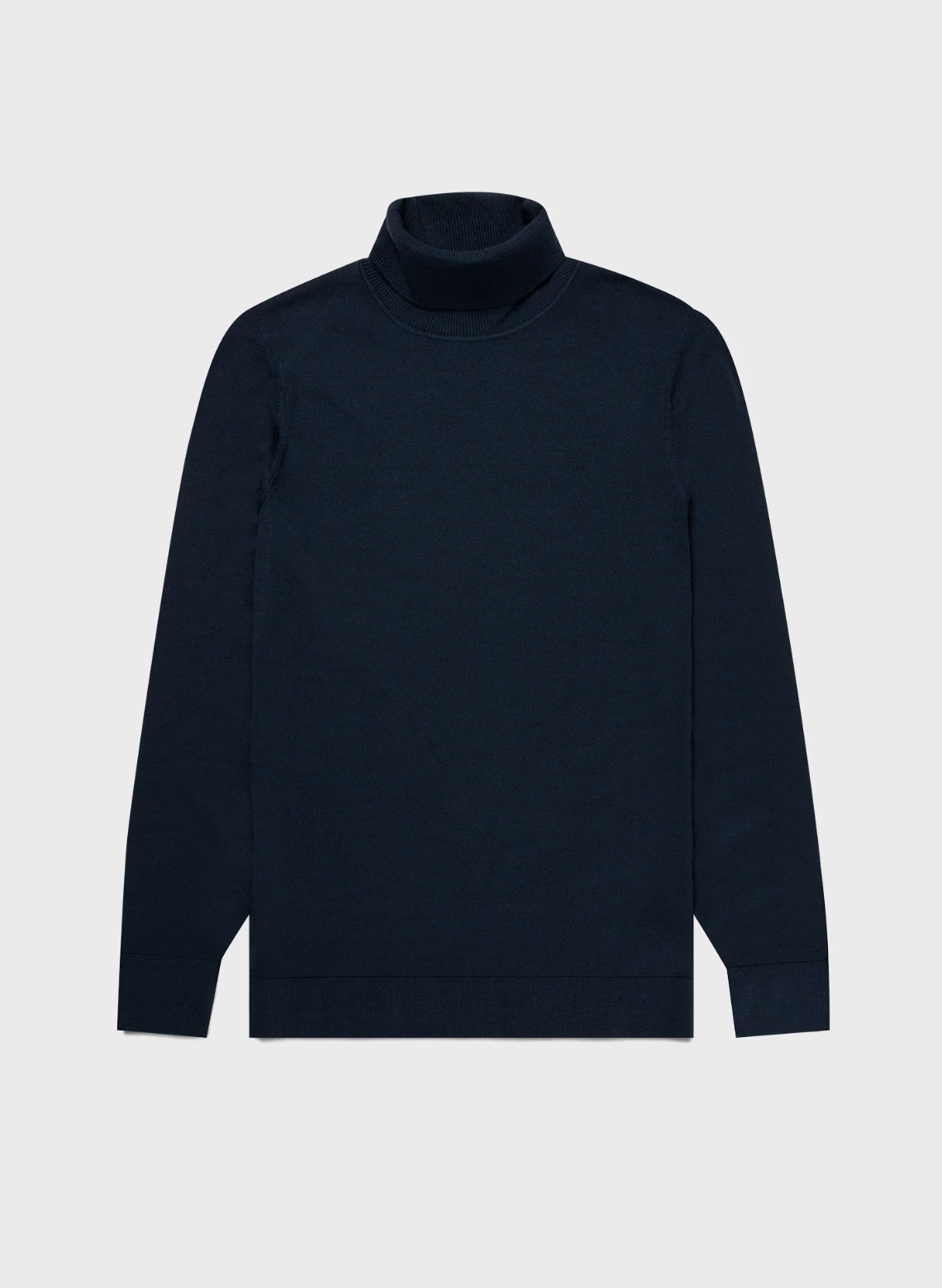 MERINO WOOL TURTLENECK SWEATER NAVY