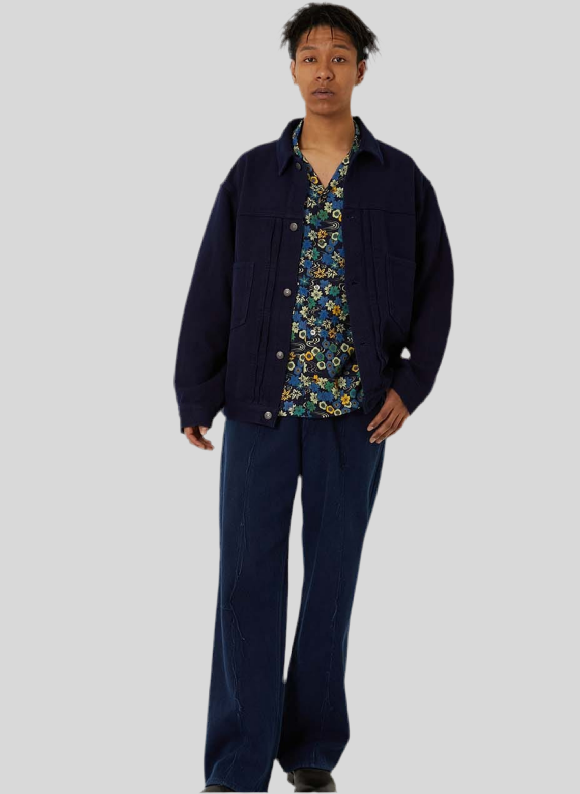 Sashiko Honnai Indigo Lightweight Trucker Jacket