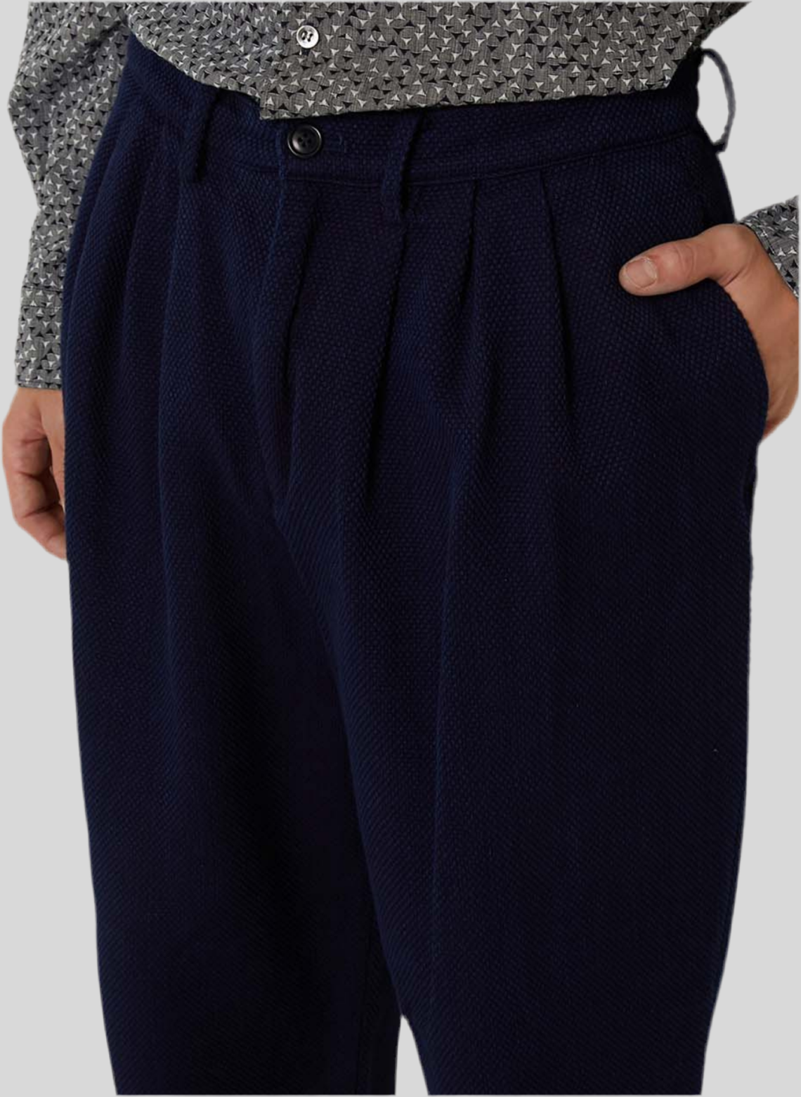 Honnai Indigo Lightweight Sashiko Trousers