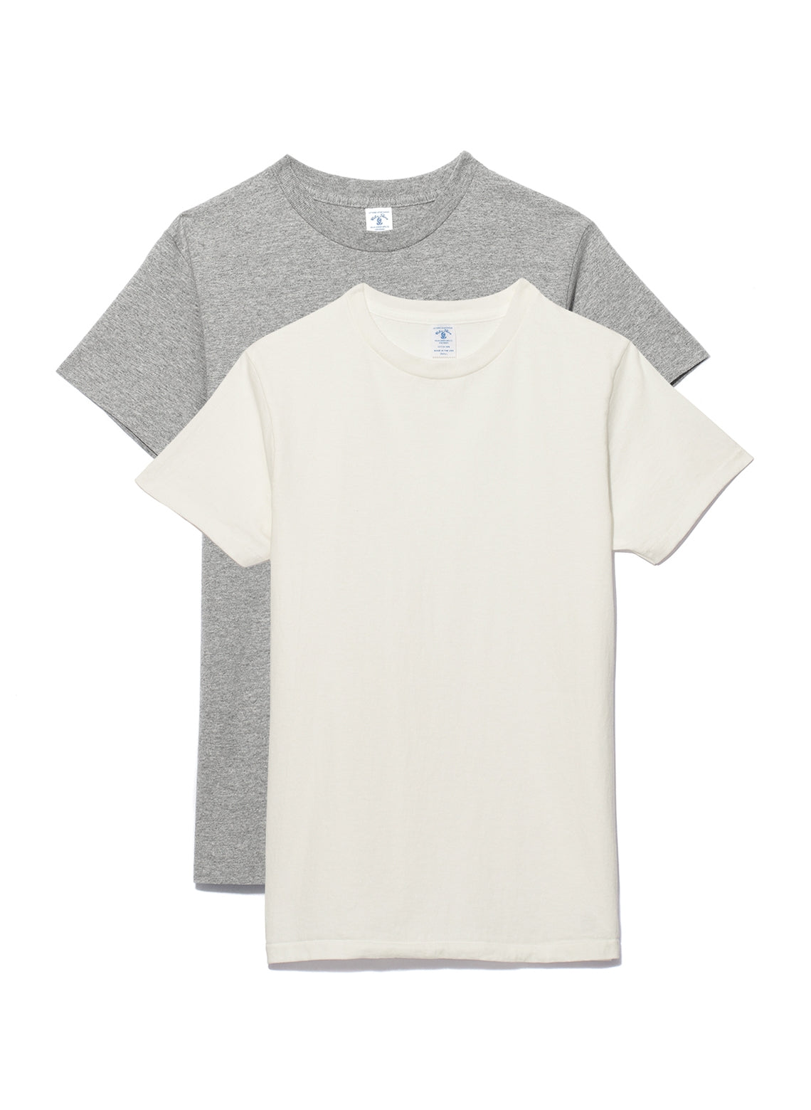 Pack 2 Tee Shirts Col Rond Blanc et Gris