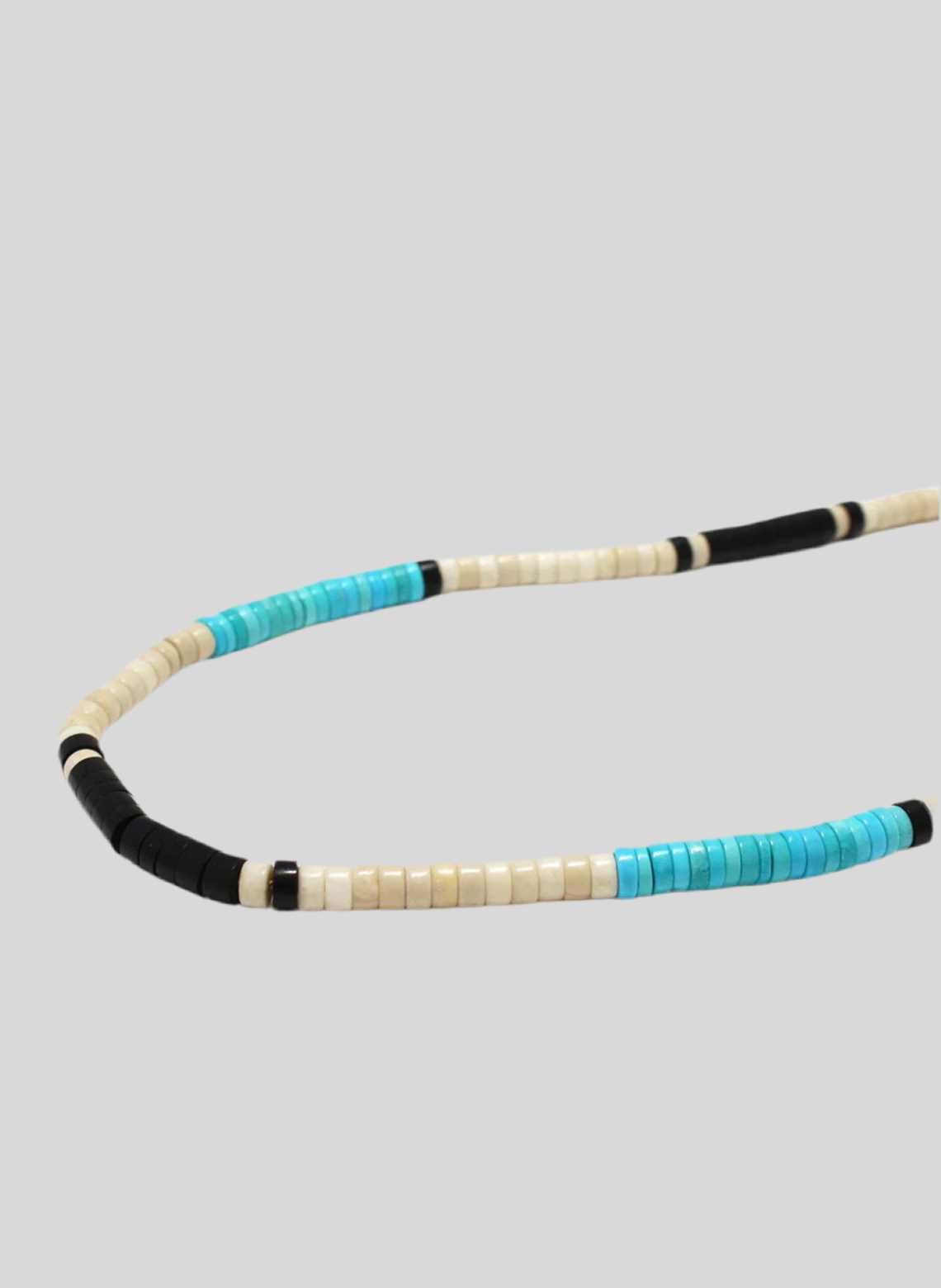 HEISHI NECKLACE - FOSSIL JASPER &amp; TURQUOISE