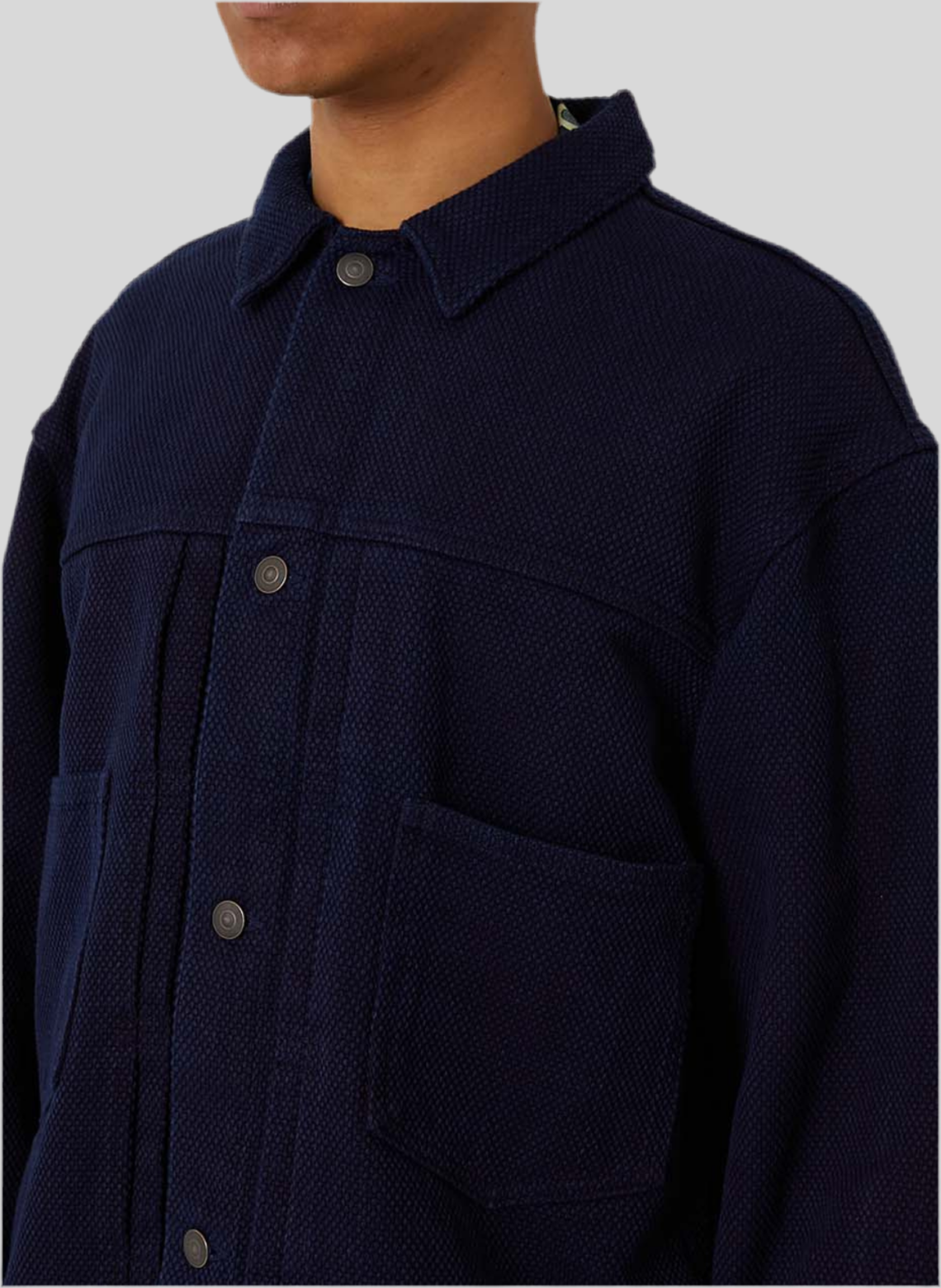 Sashiko Honnai Indigo Lightweight Trucker Jacket