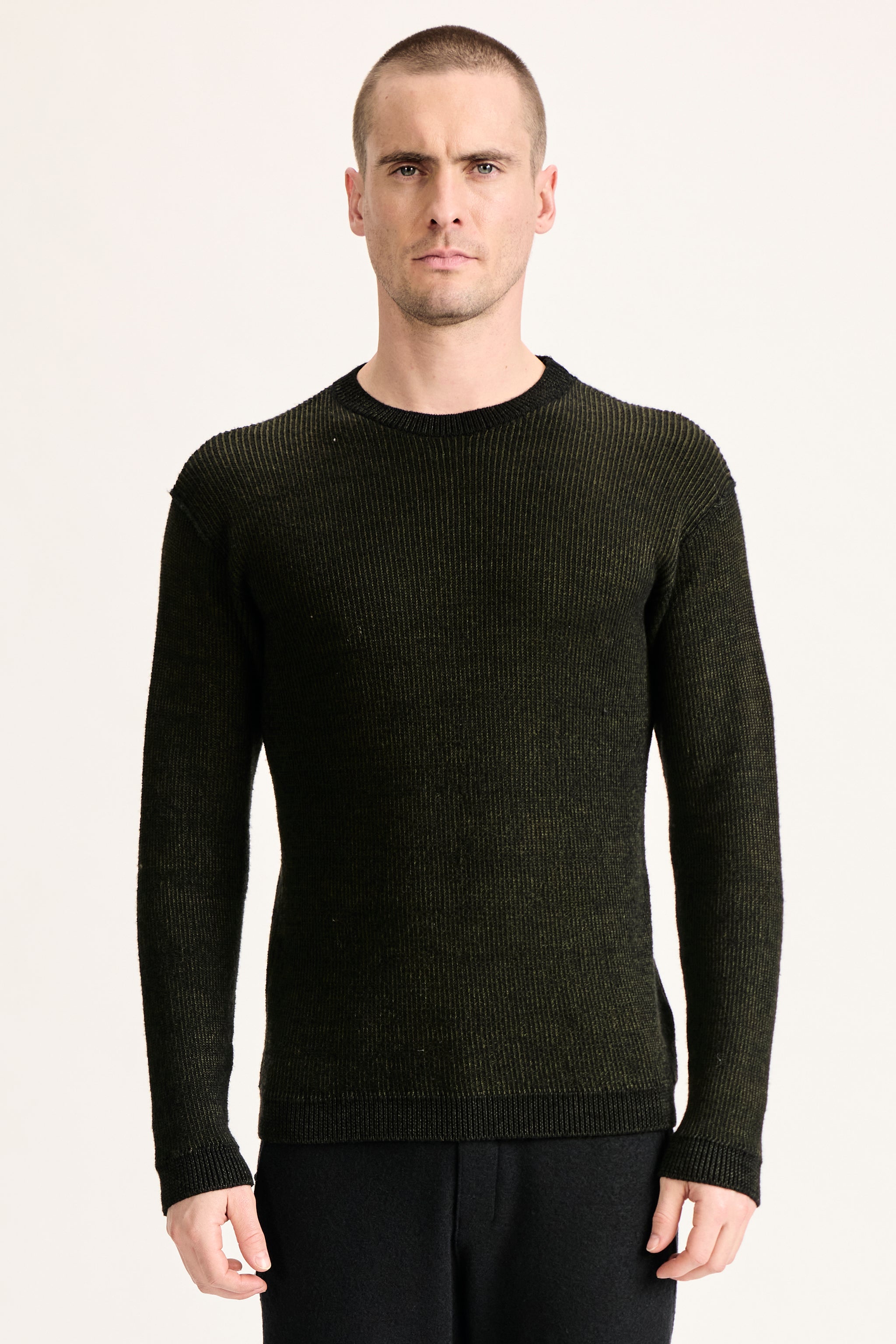 Pull loose en laine vierge et lin