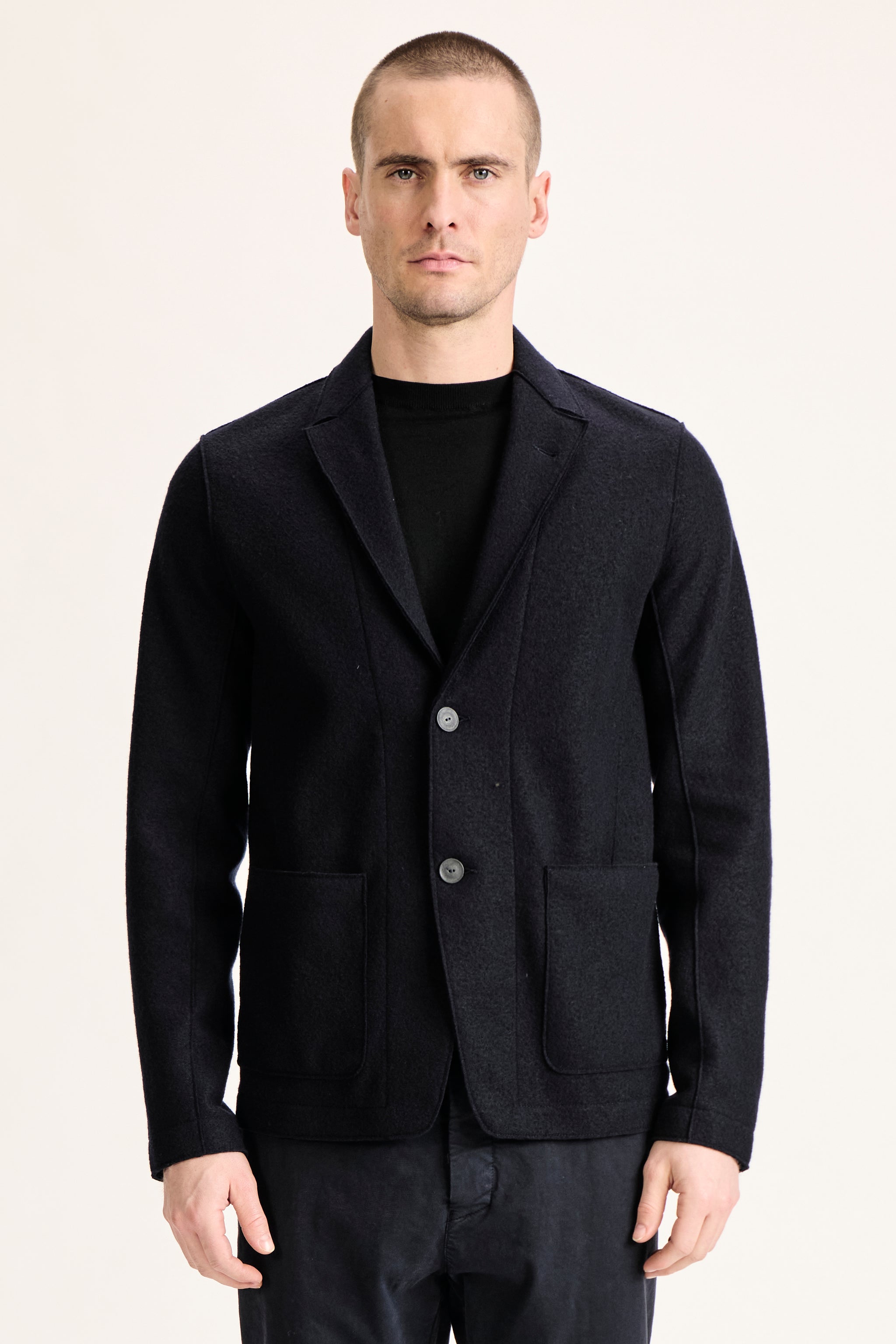 Blazer regular en laine vierge