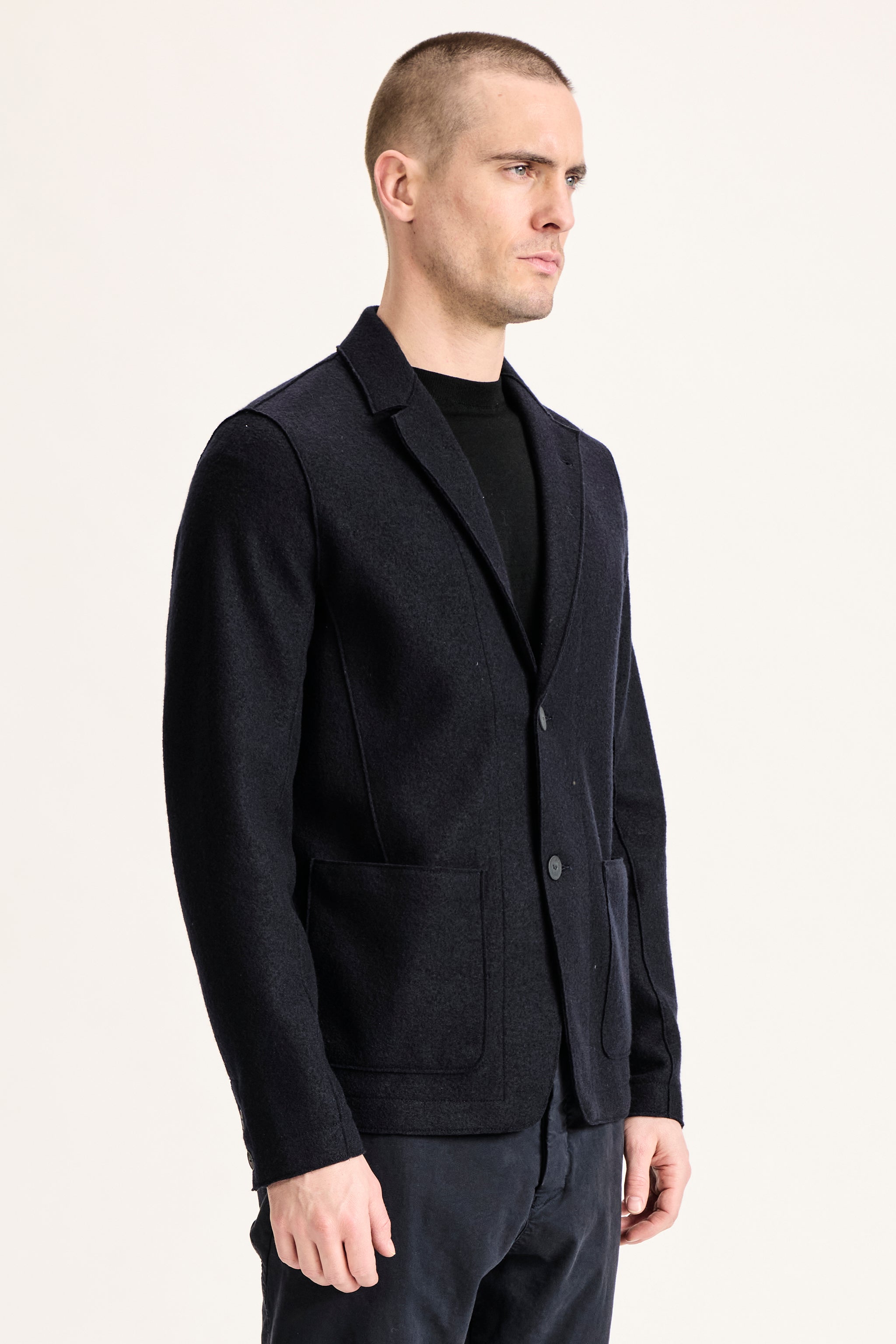 Blazer regular en laine vierge