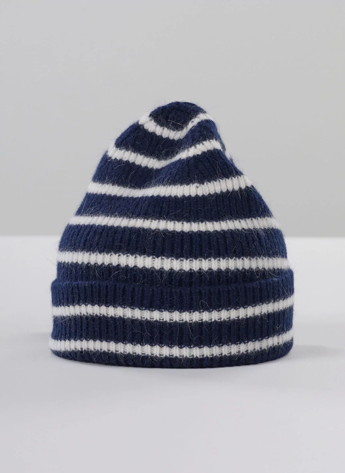 Bonnet Stripe en Lambswool et Caregora™ Midnight