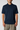 Polo manches courtes en lin Bleu Petrol